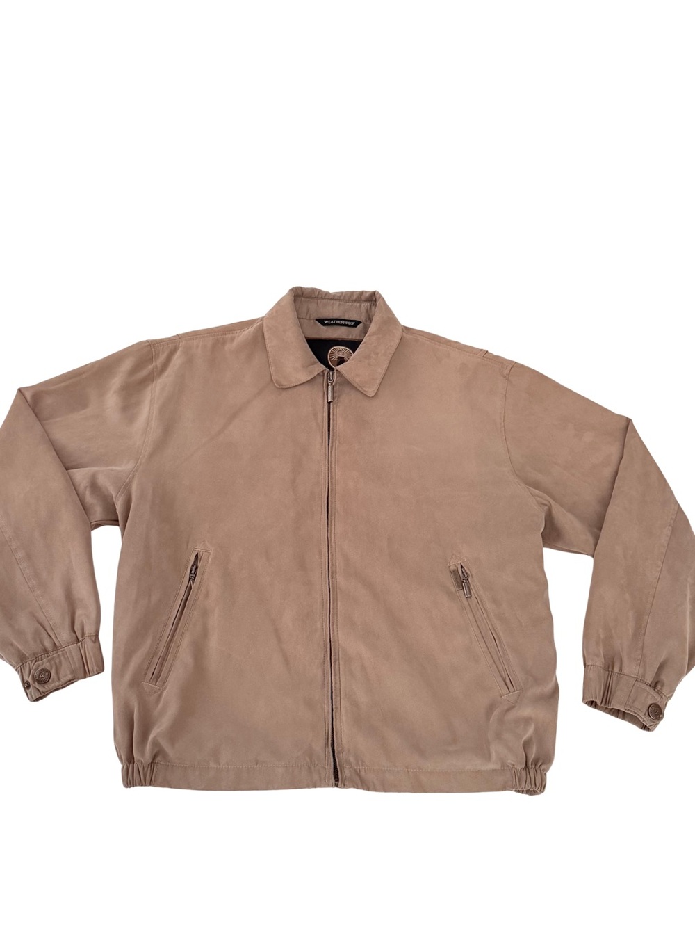 Weatherproof Garment Co. Men's Bomber Jacket Vintage 90’s Faux-Suede Normcore